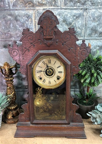 Seth Thomas Mantel Shelf Clock, Vintage Wind Up Kitchen Parlor Clock G