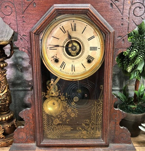Seth Thomas Mantel Shelf Clock, Vintage Wind Up Kitchen Parlor Clock G