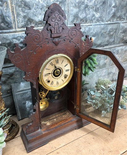 Seth Thomas Mantel Shelf Clock, Vintage Wind Up Kitchen Parlor Clock G