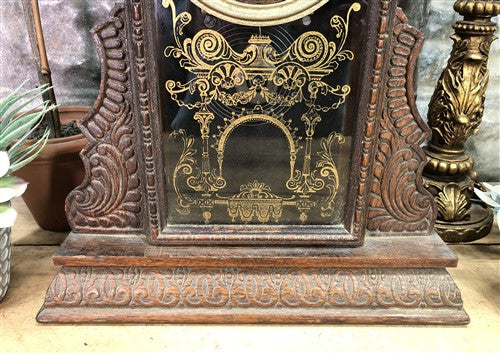 Seth Thomas Mantel Shelf Clock, Vintage Wind Up Kitchen Parlor Clock H