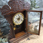 Welch Mantel Shelf Clock, Vintage Wind Up Kitchen Parlor w/ Pendulum Key K
