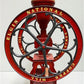 Elgin National Coffee Mill Grinder, Vintage Cast Iron Double Wheel Floor Model