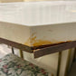 Jean Claude Mahey Style Dining Table 2 Leaves 6 Brass Chairs, Vintage Dining Set