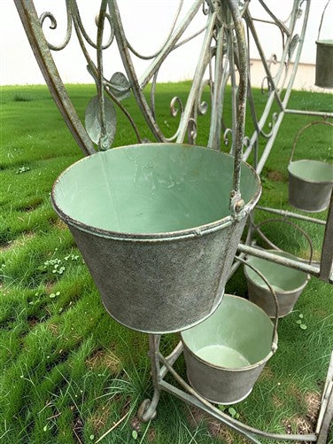 Large Ferris Wheel Rotating Planter, Flower Pot, Outdoor Planter, Garden Décor C