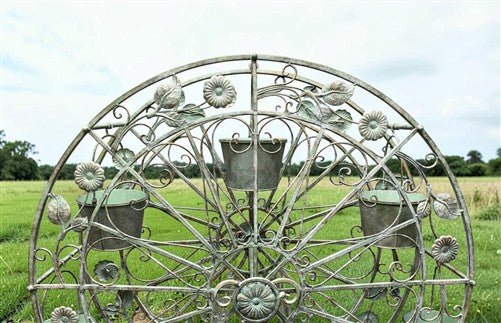 Large Ferris Wheel Rotating Planter, Flower Pot, Outdoor Planter, Garden Décor C