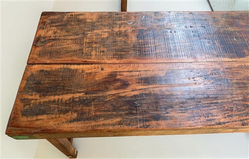 Reclaimed Wood Folding Table (68.5x22) Rustic Wood Dining, Kitchen Island B132