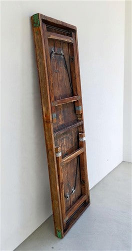 Reclaimed Wood Folding Table (68.5x22) Rustic Wood Dining, Kitchen Island B132