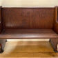 Wooden Church Pew (4'2") Vintage Porch Bench, Entry Foyer, Dining Seating A16