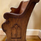 Wooden Church Pew (4'2") Vintage Porch Bench, Entry Foyer, Dining Seating A16