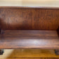 Wooden Church Pew (4'2") Vintage Porch Bench, Entry Foyer, Dining Seating A16