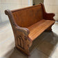 Wooden Church Pew, (4'2") Vintage Porch Bench, Entry Foyer, Dining Seating A17