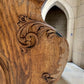 Wooden Church Pew, (4'2") Vintage Porch Bench, Entry Foyer, Dining Seating A17