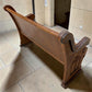 Wooden Church Pew, (4'2") Vintage Porch Bench, Entry Foyer, Dining Seating A17