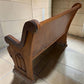 Wooden Church Pew, (4'2") Vintage Porch Bench, Entry Foyer, Dining Seating A17