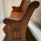 Wooden Church Pew, (4'2") Vintage Porch Bench, Entry Foyer, Dining Seating A17