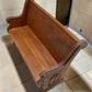 Wooden Church Pew, (4'2") Vintage Porch Bench, Entry Foyer, Dining Seating A17