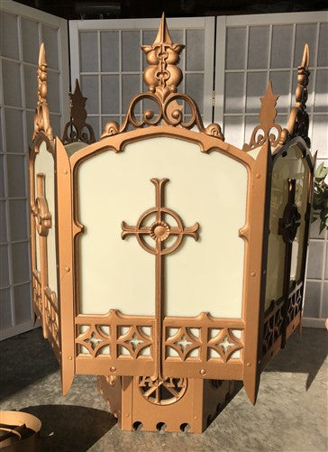 Church Lamp Chandelier, Vintage Ceiling Hanging Hexagonal Gothic Light Fixture B