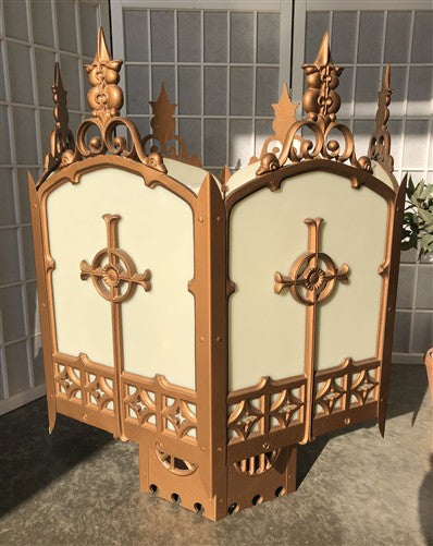 Church Lamp Chandelier, Vintage Ceiling Hanging Hexagonal Gothic Light Fixture B