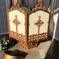 Church Lamp Chandelier, Vintage Ceiling Hanging Hexagonal Gothic Light Fixture C