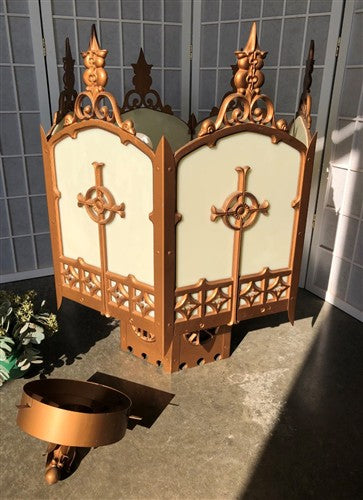 Church Lamp Chandelier, Vintage Ceiling Hanging Hexagonal Gothic Light Fixture C