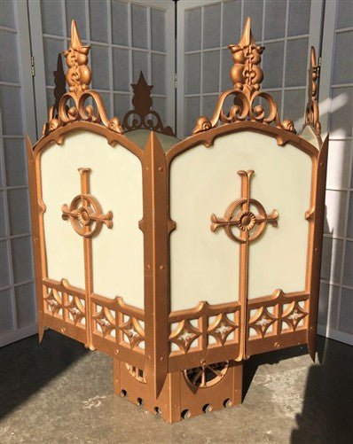 Church Lamp Chandelier, Vintage Ceiling Hanging Hexagonal Gothic Light Fixture C