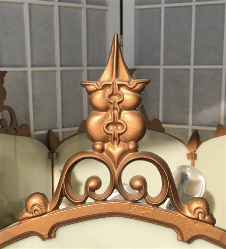 Church Lamp Chandelier, Vintage Ceiling Hanging Hexagonal Gothic Light Fixture C