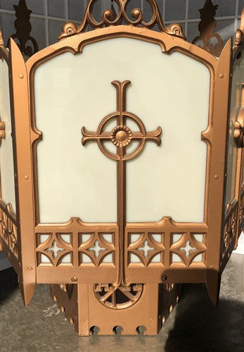 Church Lamp Chandelier, Vintage Ceiling Hanging Hexagonal Gothic Light Fixture C