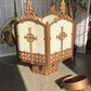 Church Lamp Chandelier, Vintage Ceiling Hanging Hexagonal Gothic Light Fixture D