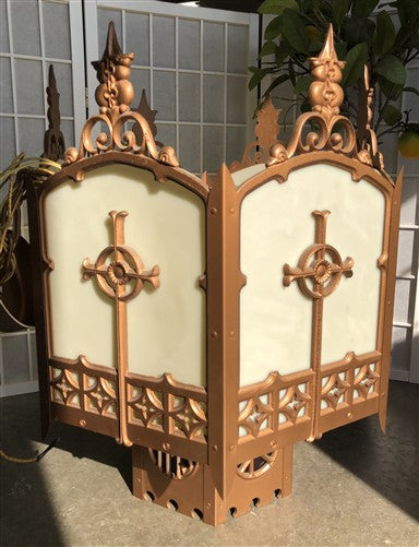 Church Lamp Chandelier, Vintage Ceiling Hanging Hexagonal Gothic Light Fixture D
