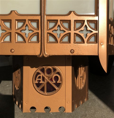 Church Lamp Chandelier, Vintage Ceiling Hanging Hexagonal Gothic Light Fixture D