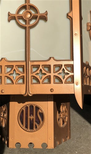 Church Lamp Chandelier, Vintage Ceiling Hanging Hexagonal Gothic Light Fixture D