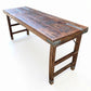 Reclaimed Wood Folding Table (68.75x22.5) Rustic Wood Dining Kitchen Island B133
