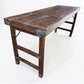 Reclaimed Wood Folding Table (68.75x22.5) Rustic Wood Dining Kitchen Island B133