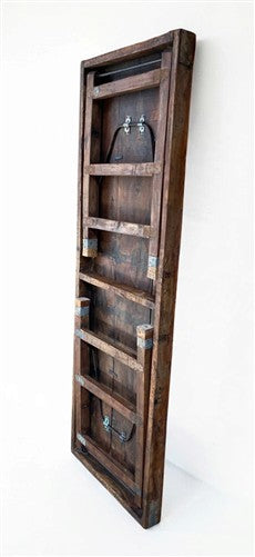 Reclaimed Wood Folding Table (68.75x22.5) Rustic Wood Dining Kitchen Island B133