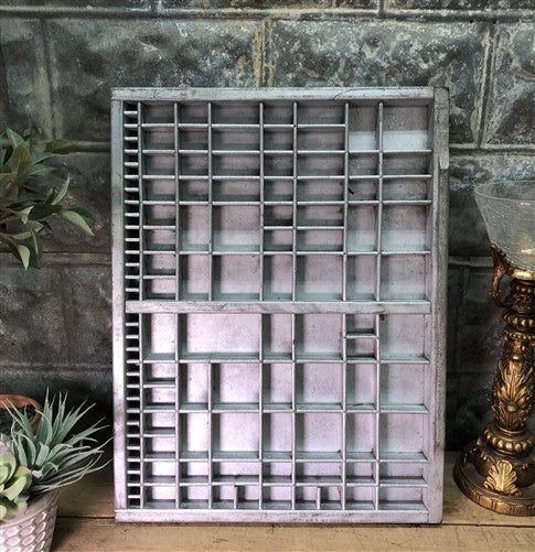 Printer Drawer Wood Block Typeset Tray, Letterpress Thimble Shelf Display, A72