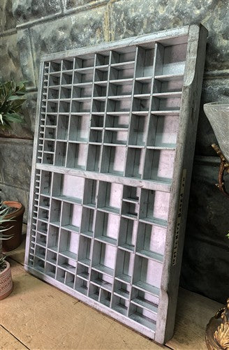 Printer Drawer Wood Block Typeset Tray, Letterpress Thimble Shelf Display, A72