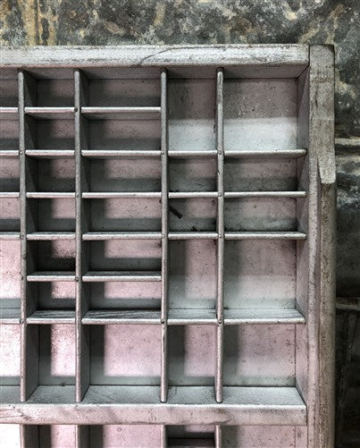 Printer Drawer Wood Block Typeset Tray, Letterpress Thimble Shelf Display, A72