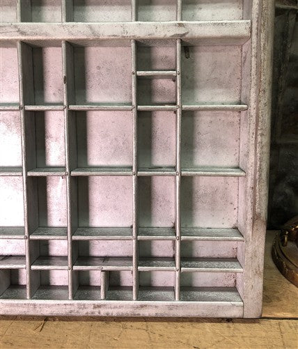 Printer Drawer Wood Block Typeset Tray, Letterpress Thimble Shelf Display, A72