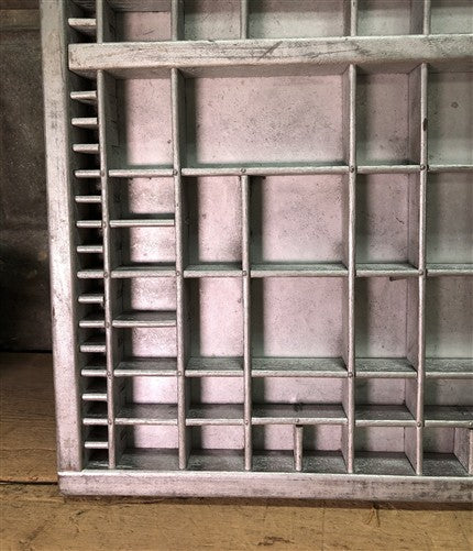Printer Drawer Wood Block Typeset Tray, Letterpress Thimble Shelf Display, A72