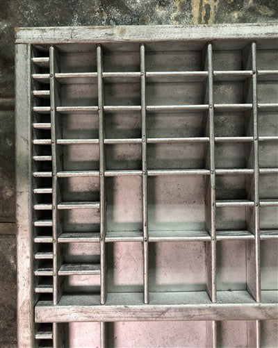 Printer Drawer Wood Block Typeset Tray, Letterpress Thimble Shelf Display, A72
