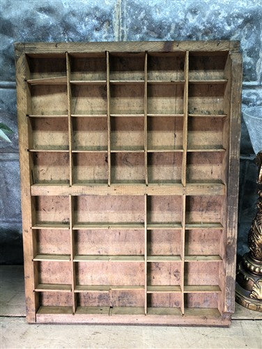 Printer Drawer Wood Block Typeset Tray, Letterpress Thimble Shelf Display, A73