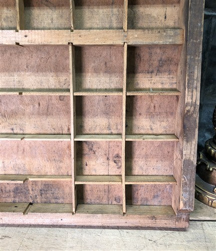 Printer Drawer Wood Block Typeset Tray, Letterpress Thimble Shelf Display, A73