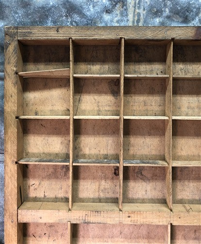 Printer Drawer Wood Block Typeset Tray, Letterpress Thimble Shelf Display, A73