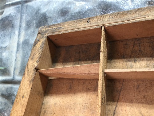Printer Drawer Wood Block Typeset Tray, Letterpress Thimble Shelf Display, A73