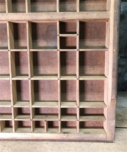 Printer Drawer Wood Block Typeset Tray, Letterpress Thimble Shelf Display, A74