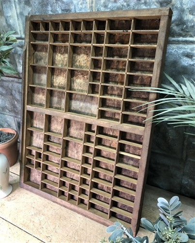 Printer Drawer Wood Block Typeset Tray, Letterpress Thimble Shelf Display, A75