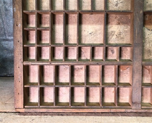 Printer Drawer Wood Block Typeset Tray, Letterpress Thimble Shelf Display, A76
