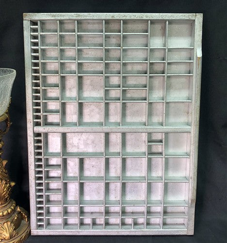 Printer Drawer Wood Block Typeset Tray, Letterpress Thimble Shelf Display, A77