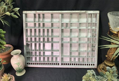 Printer Drawer Wood Block Typeset Tray, Letterpress Thimble Shelf Display, A78