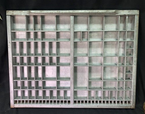 Printer Drawer Wood Block Typeset Tray, Letterpress Thimble Shelf Display, A78